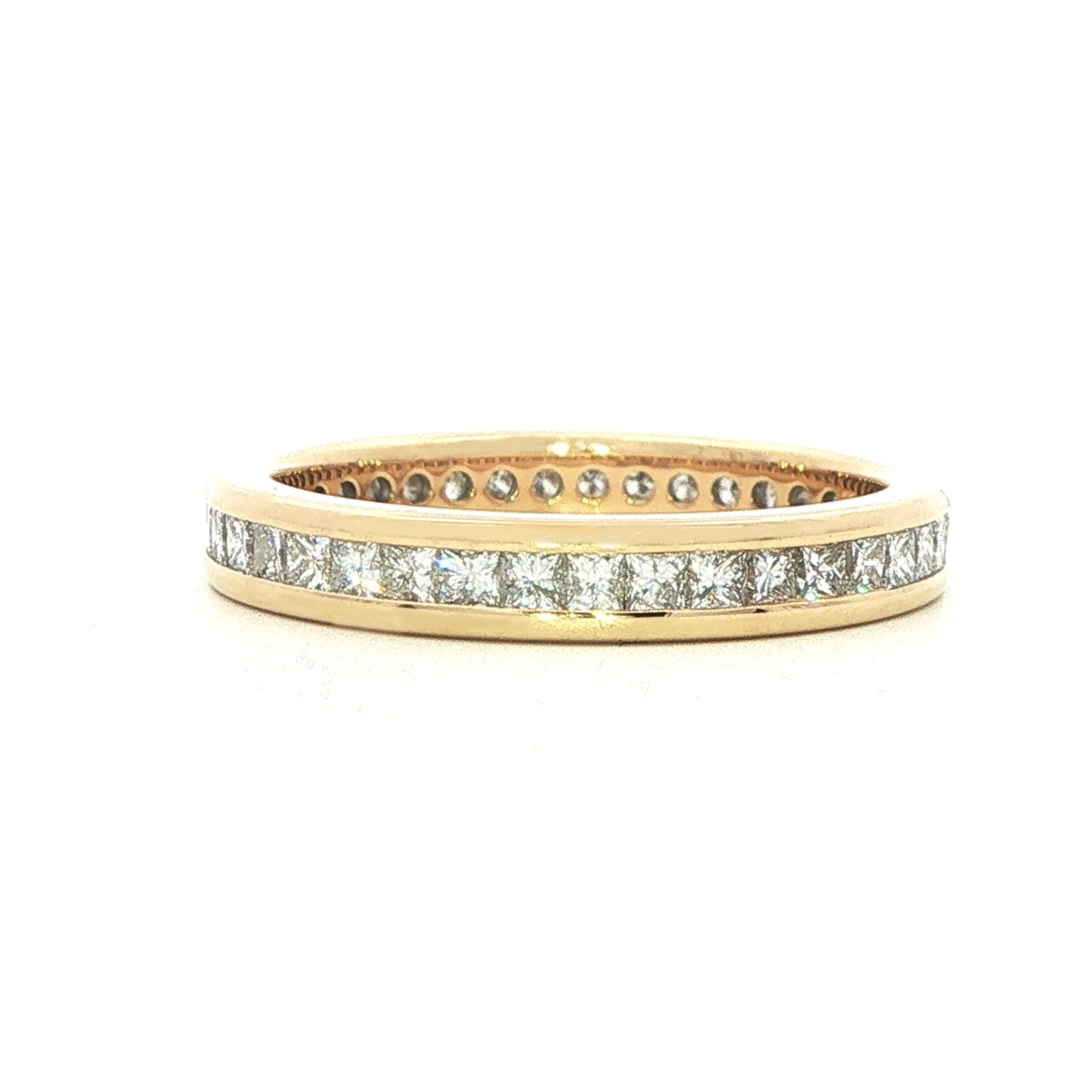 18ct Yellow Gold Princess Cut Diamond Full Eternity Ring- 1.00ct