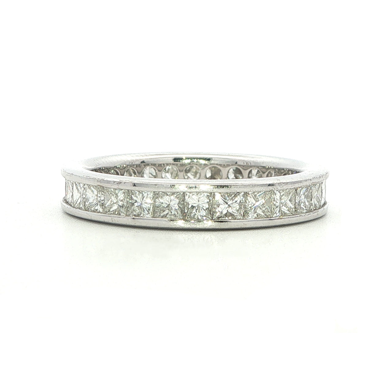18ct White Gold Princess Cut Channel Set Eternity Ring 2.00ct