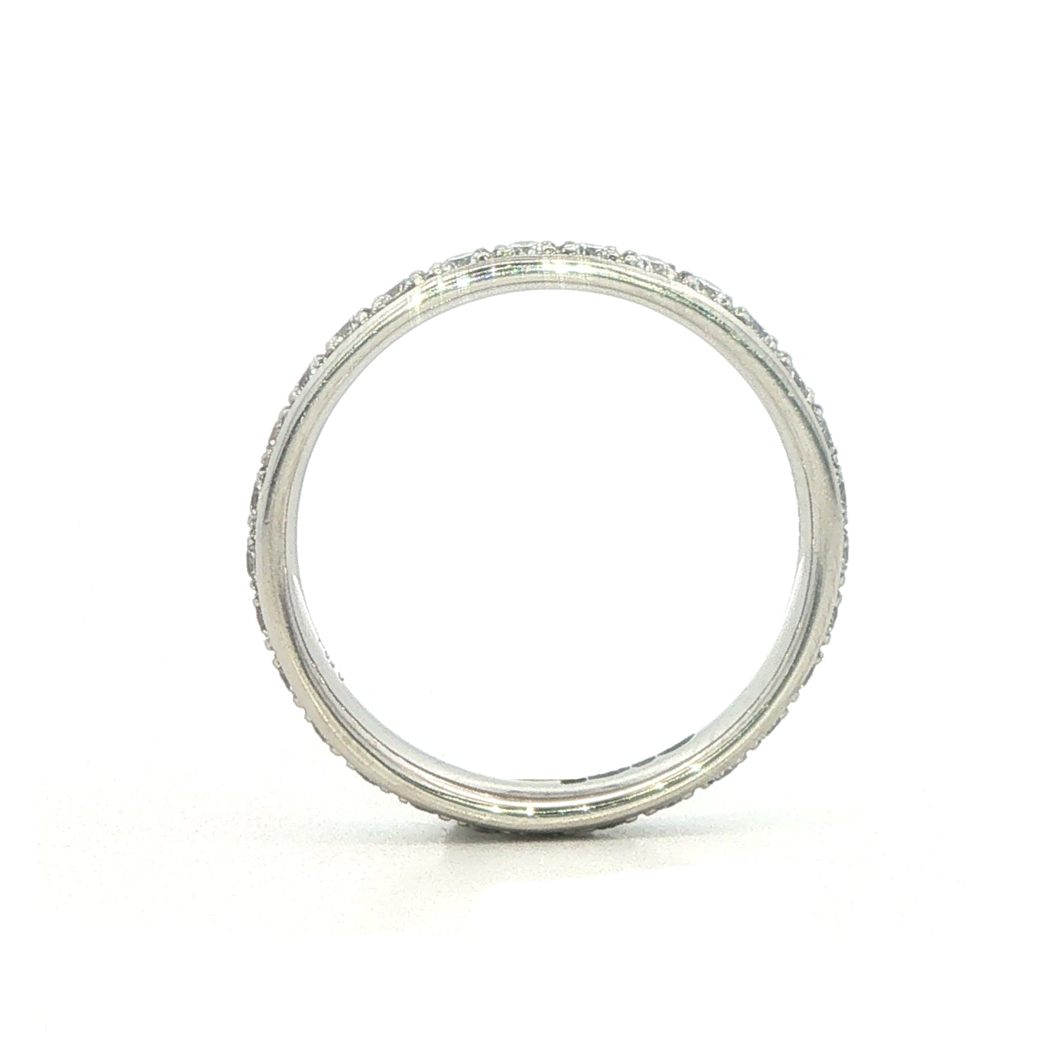Platinum and Diamond Grain Set Full Eternity Style Ring 0.59 Cts