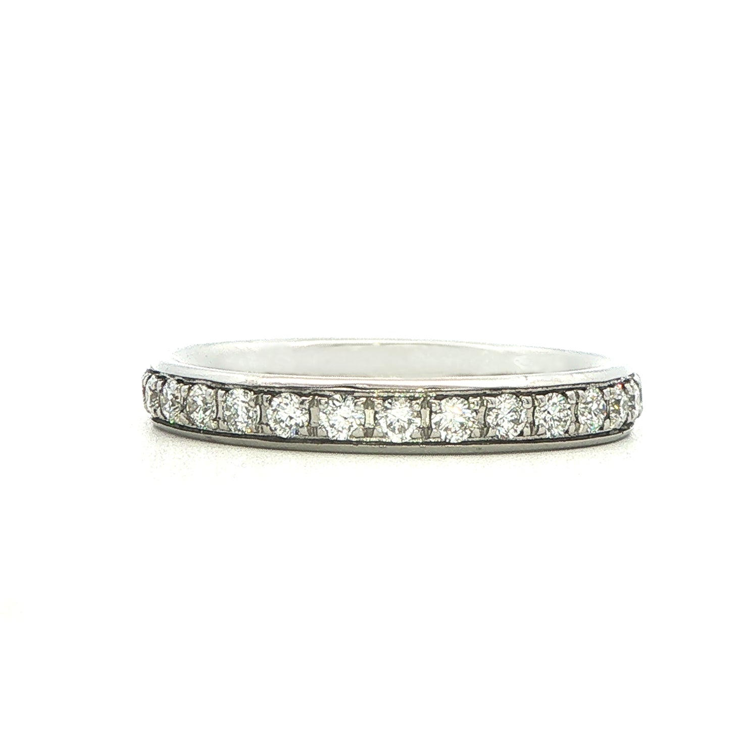 Platinum and Diamond Grain Set Full Eternity Style Ring 0.59 Cts