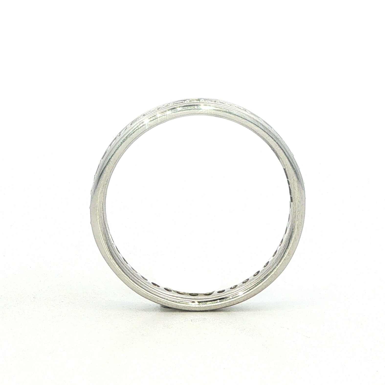 Platinum and Diamond Grain Set Full Eternity Style Ring - 0.34ct