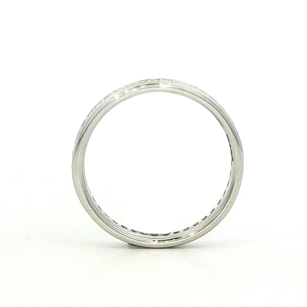 Platinum and Diamond Grain Set Full Eternity Style Ring - 0.34ct