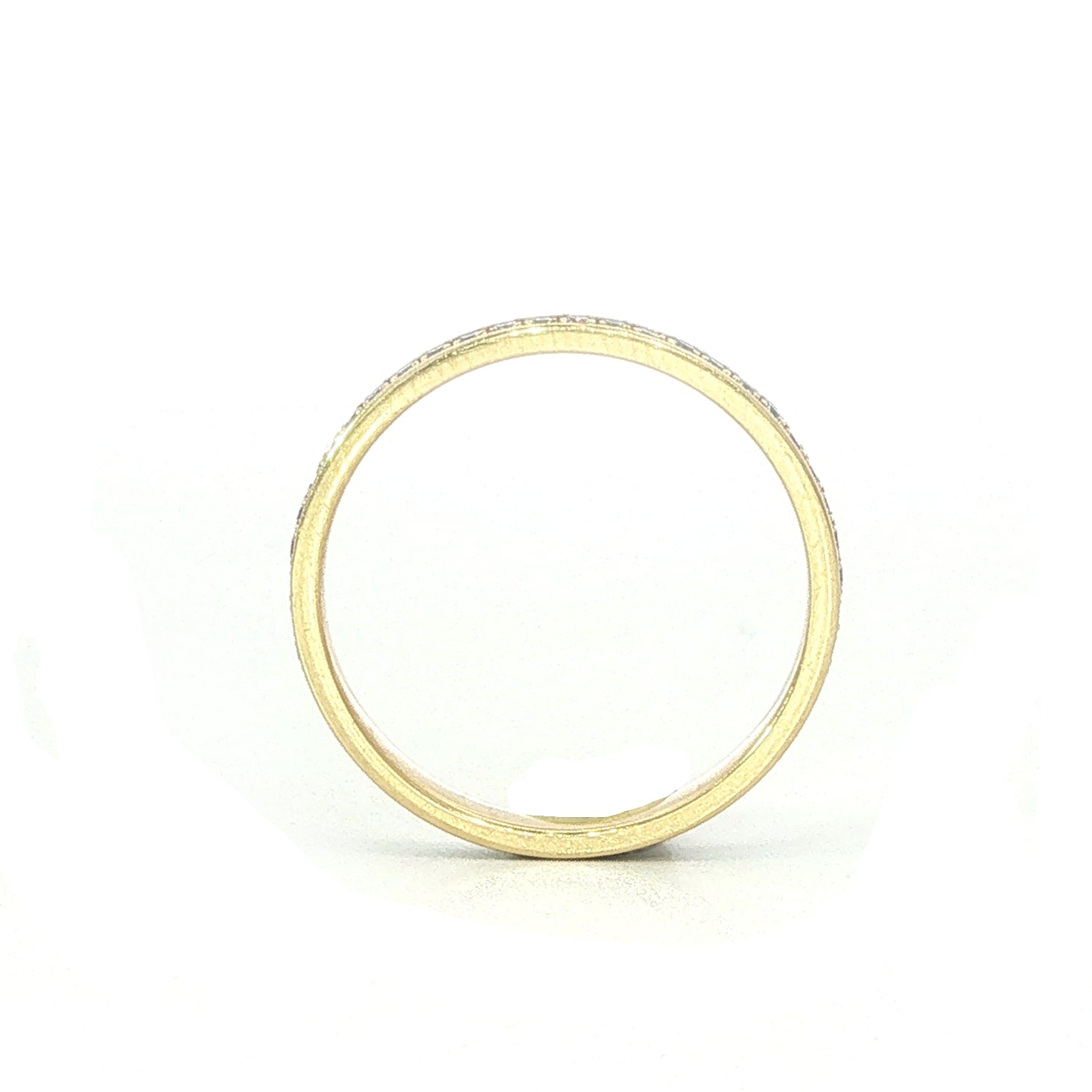 Full Grain Set Eternity Style Ring in 18 Carat Yellow Gold