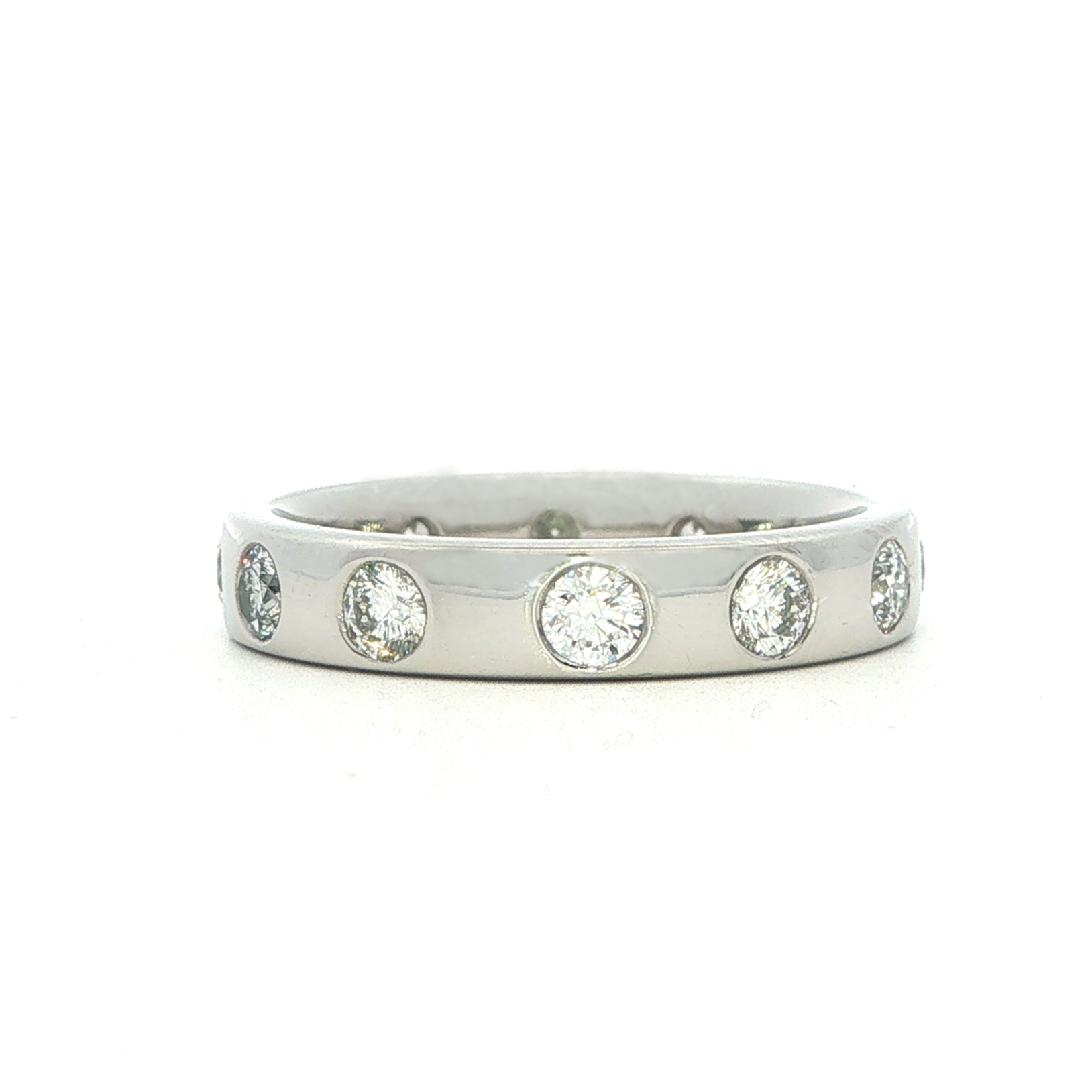 A Platinum and Diamond Flush Set Eternity Style Band 1.00 Cts F/