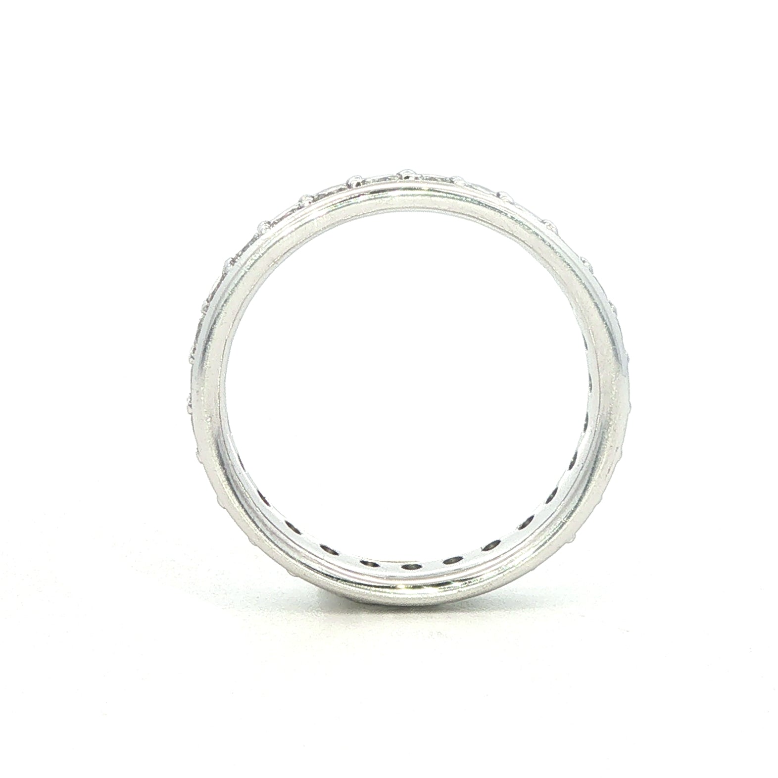 18 Carat White Gold Grain Set Diamond Full Eternity Ring - 1.2Cts