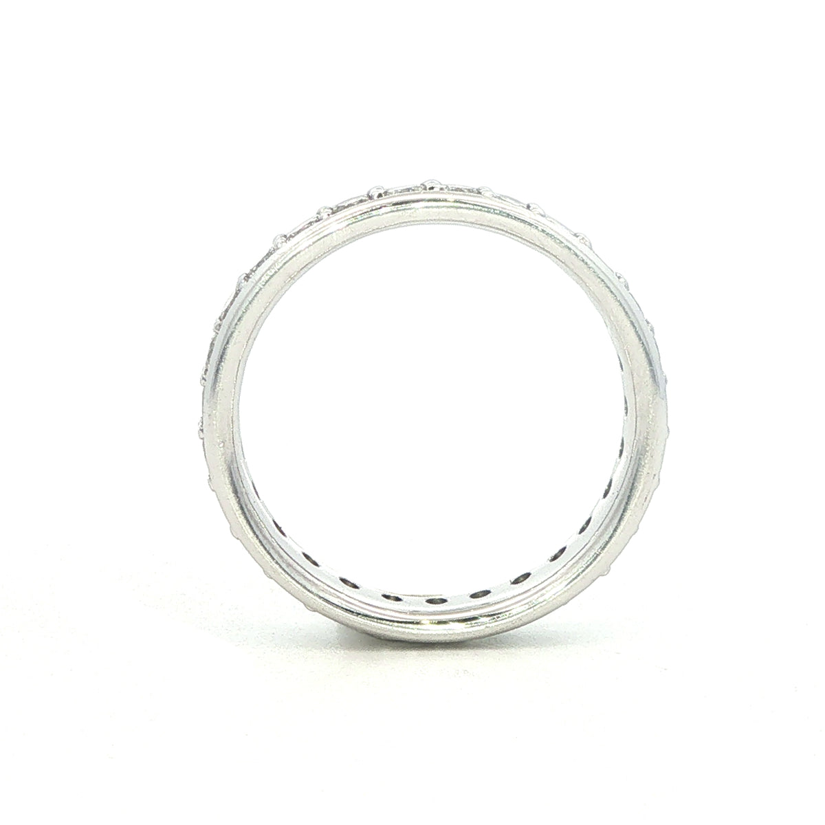 18 Carat White Gold Grain Set Diamond Full Eternity Ring - 1.2Cts