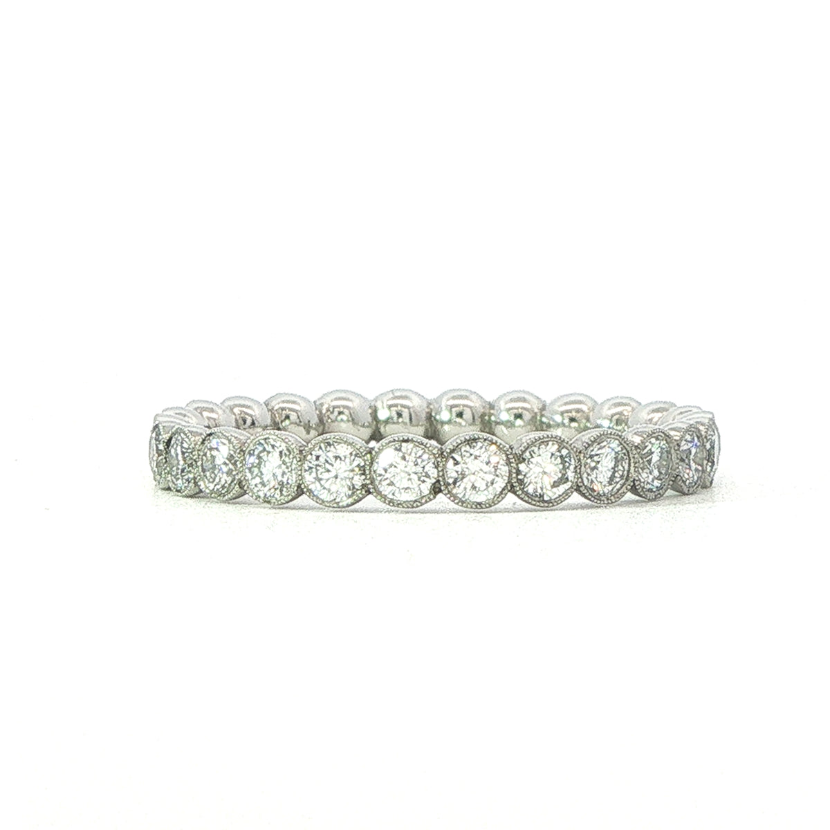 A Platinum and Diamond Full Eternity Ring - 1.00 Carats GVS