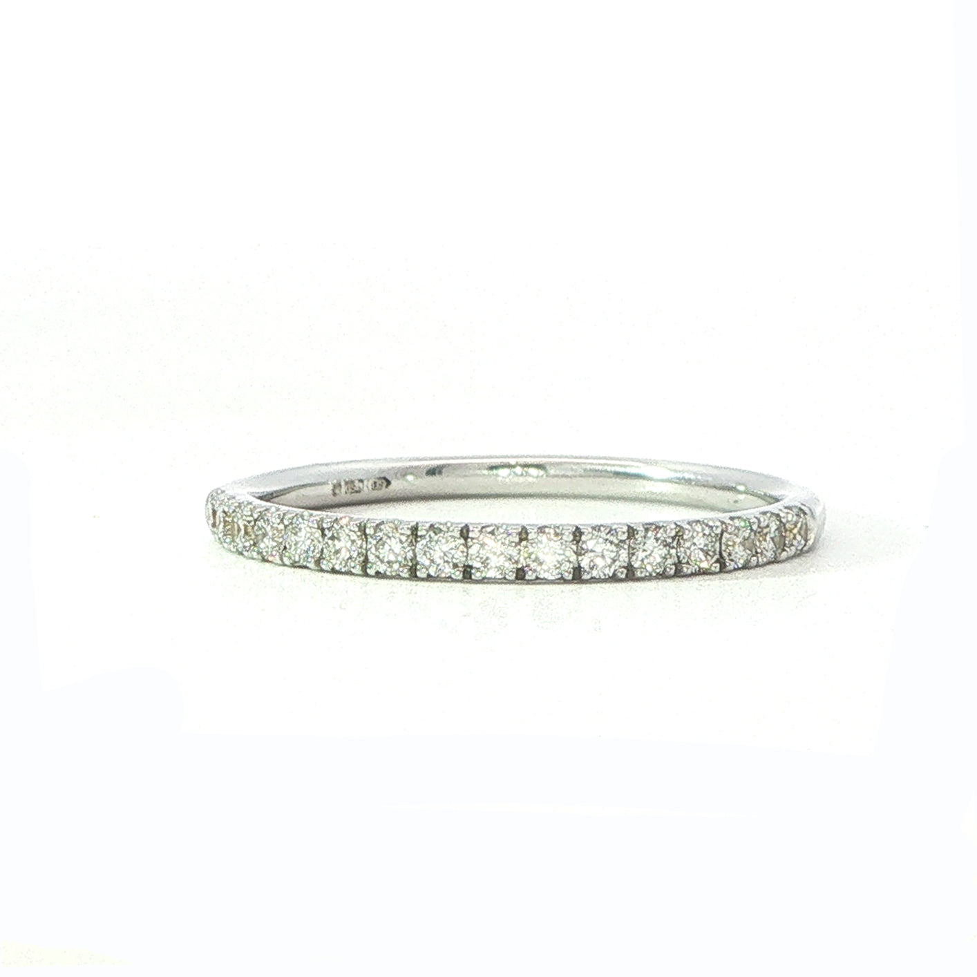 Ultra Fine Modern Diamond Half Eternity Ring
