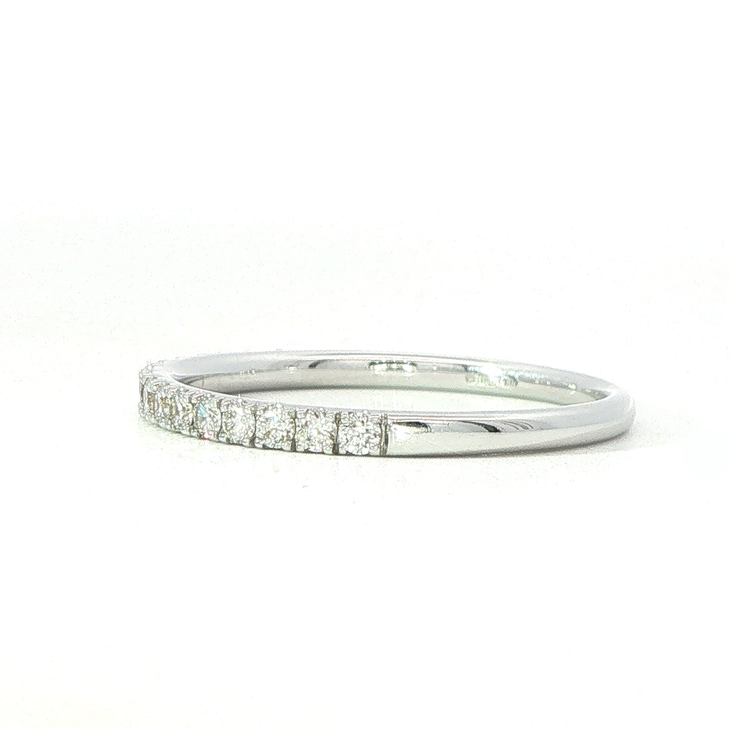 Ultra Fine Modern Diamond Half Eternity Ring