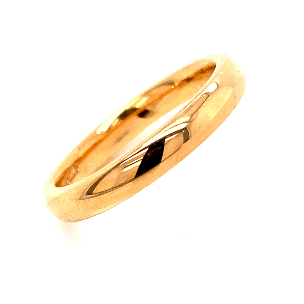 18 Carat Rose Gold 3mm Heavy Court Band