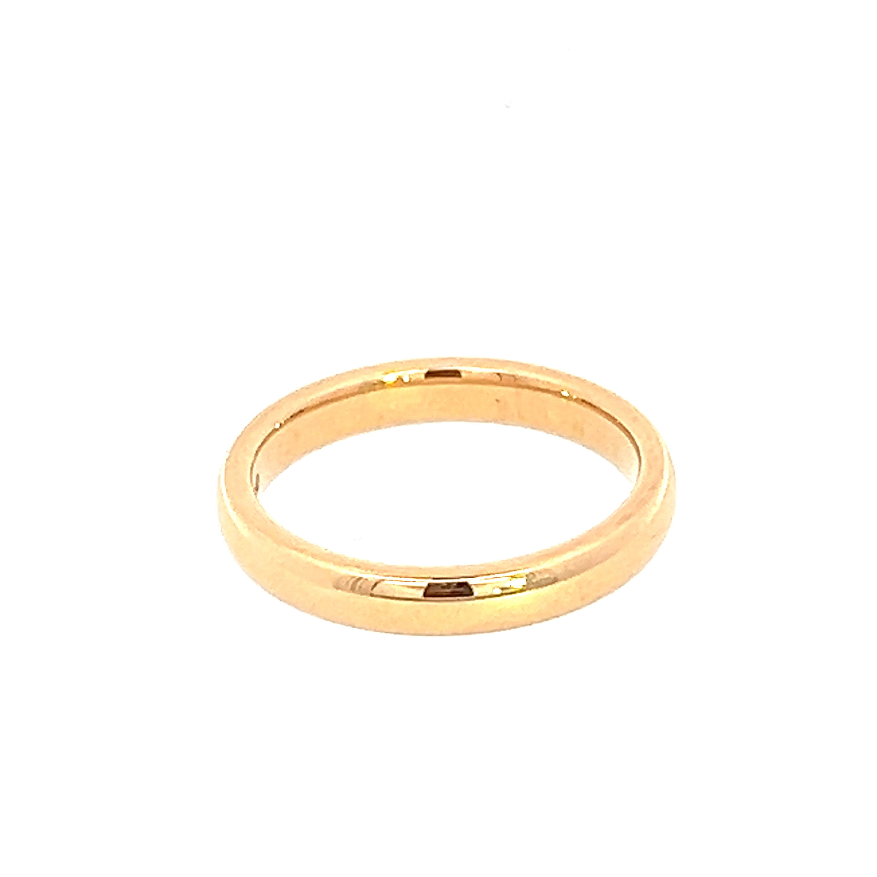 18 Carat Rose Gold 3mm Heavy Court Band
