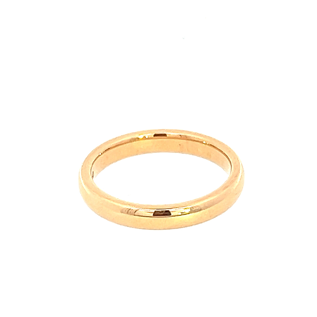 18 Carat Rose Gold 3mm Heavy Court Band