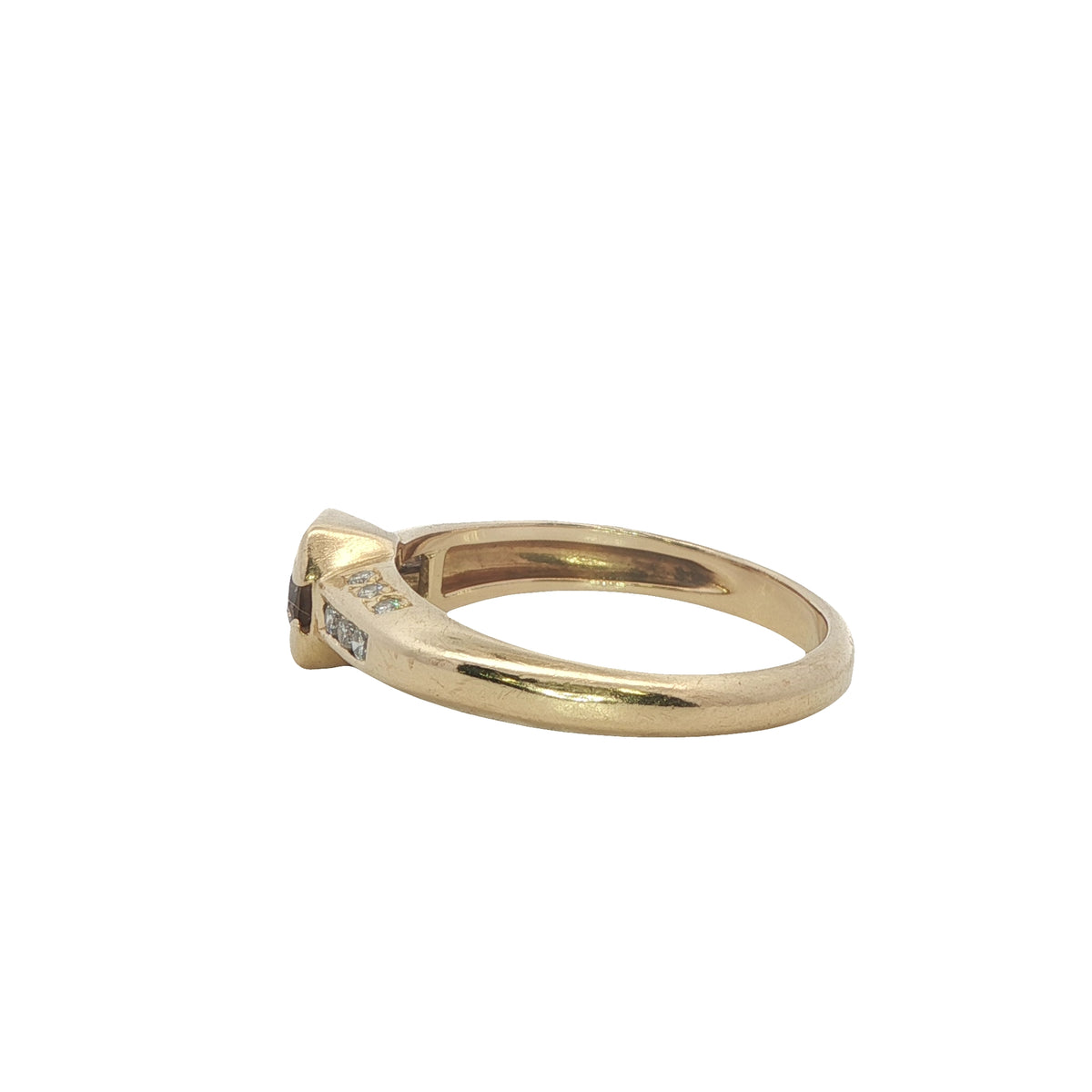 Modern Cognac Diamond Ring