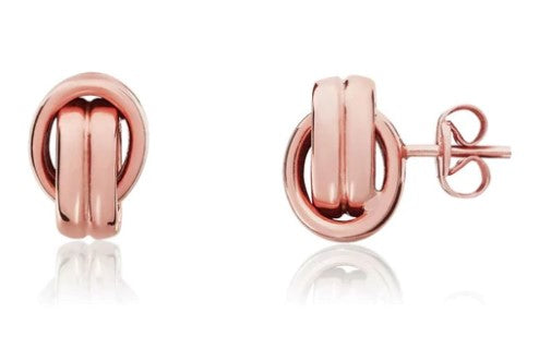 9ct rose gold stud earrings