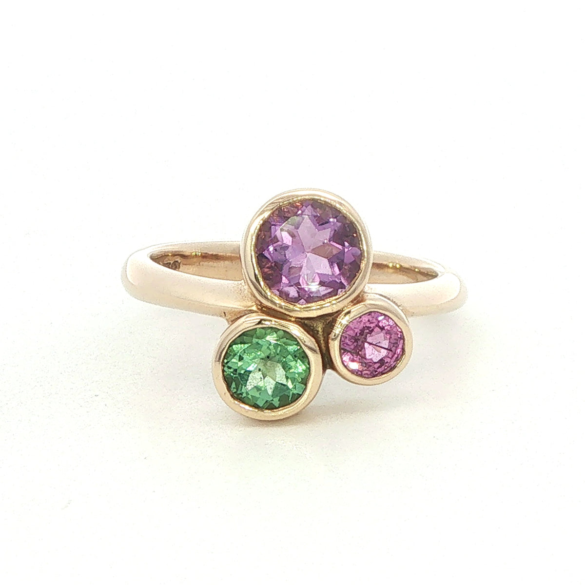 9 Carat Yellow Gold 3 Stone Ring