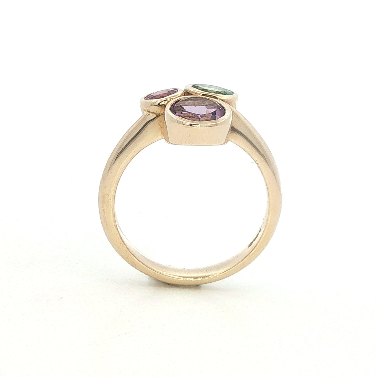 9 Carat Yellow Gold 3 Stone Ring