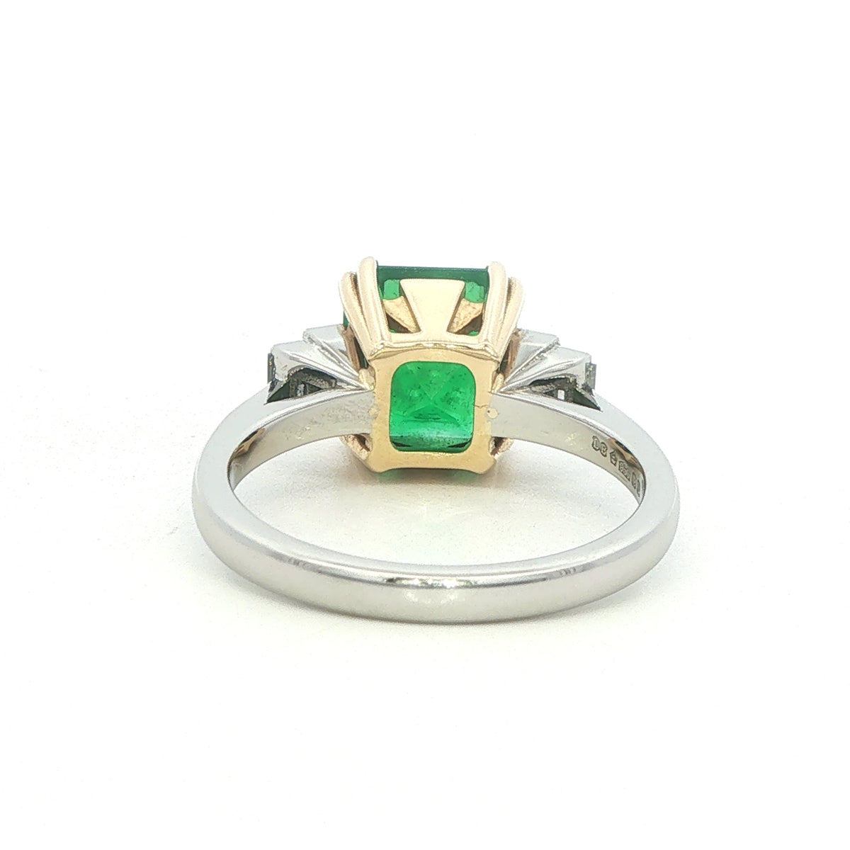 An Art Deco Style 2.80ct Emerald and Diamond Ring