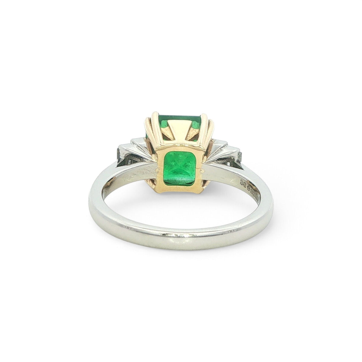 An Art Deco Style 2.80ct Emerald and Diamond Ring