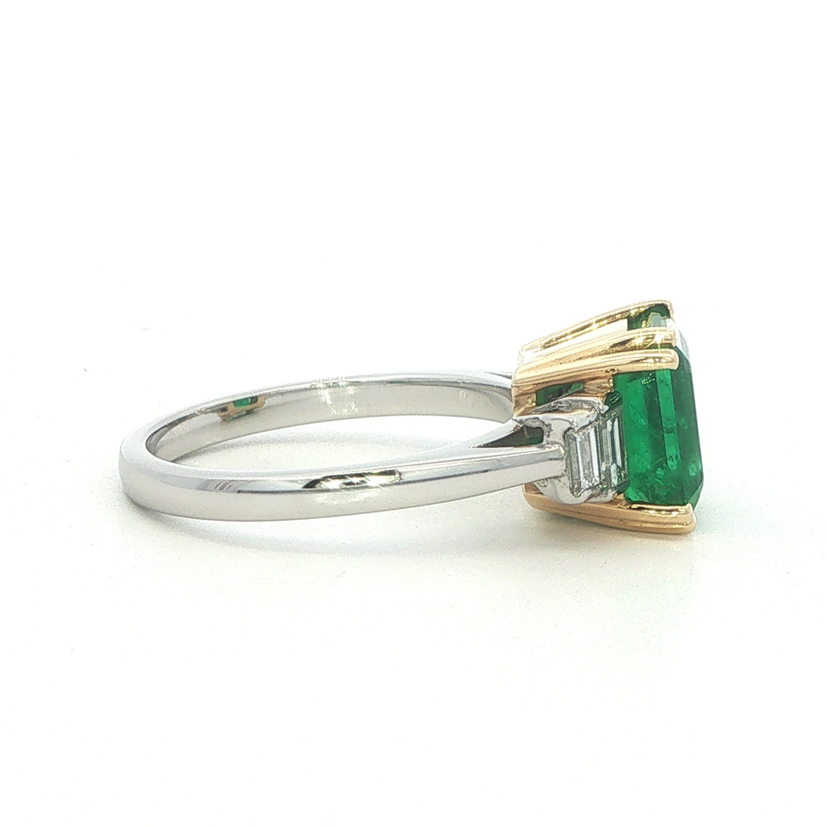 An Art Deco Style 2.80ct Emerald and Diamond Ring