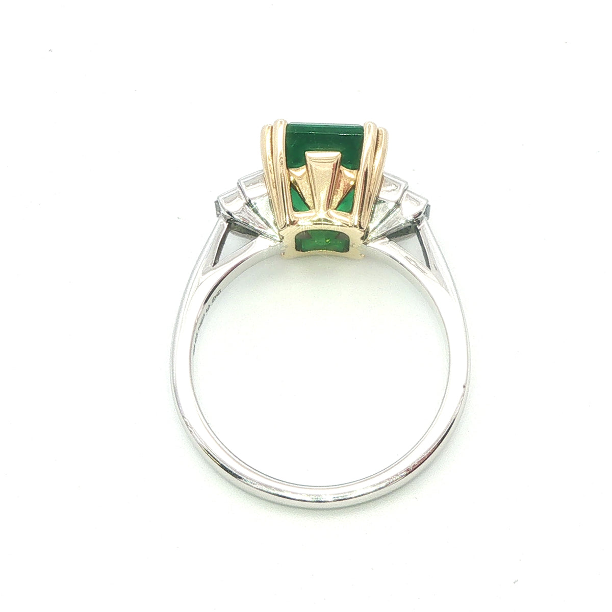 An Art Deco Style 2.80ct Emerald and Diamond Ring