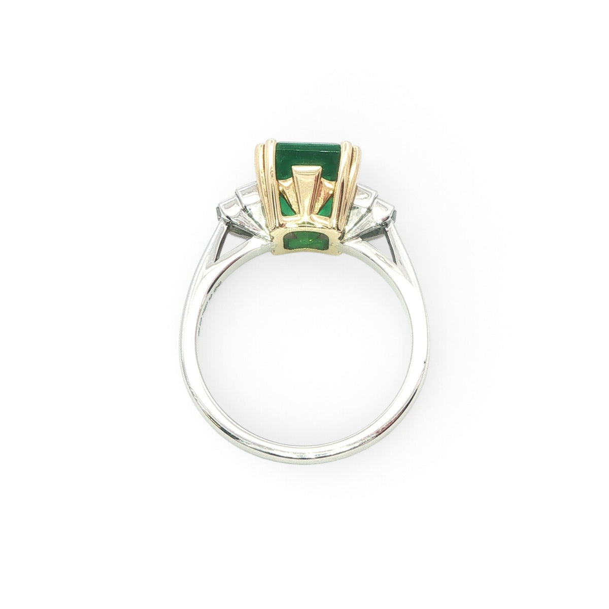 An Art Deco Style 2.80ct Emerald and Diamond Ring