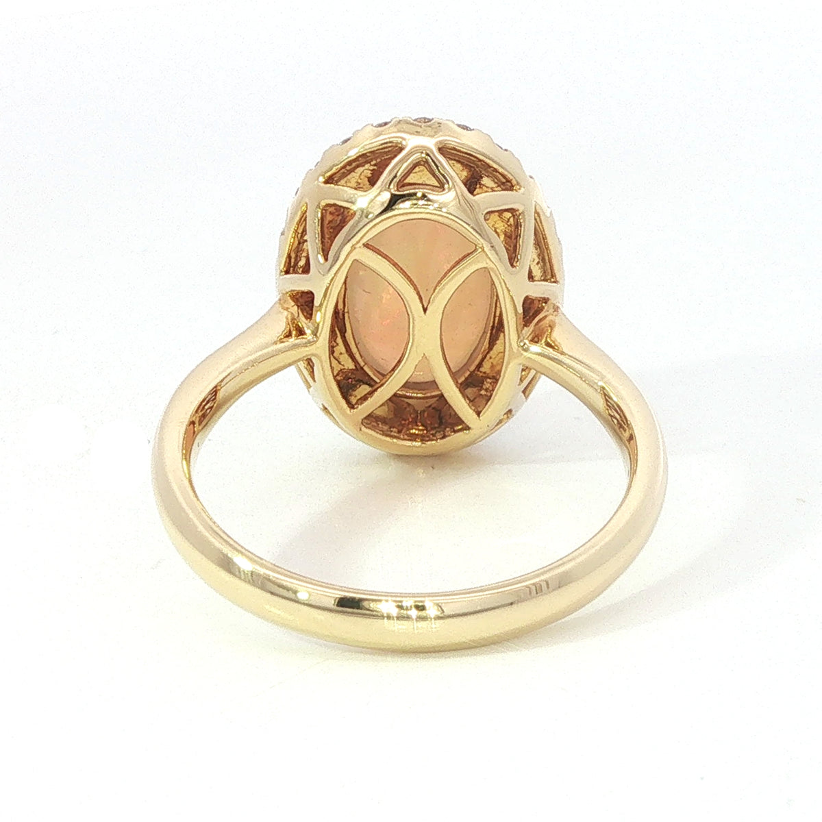 An 18 Carat Yellow Gold Opal and Diamond Dress Ring