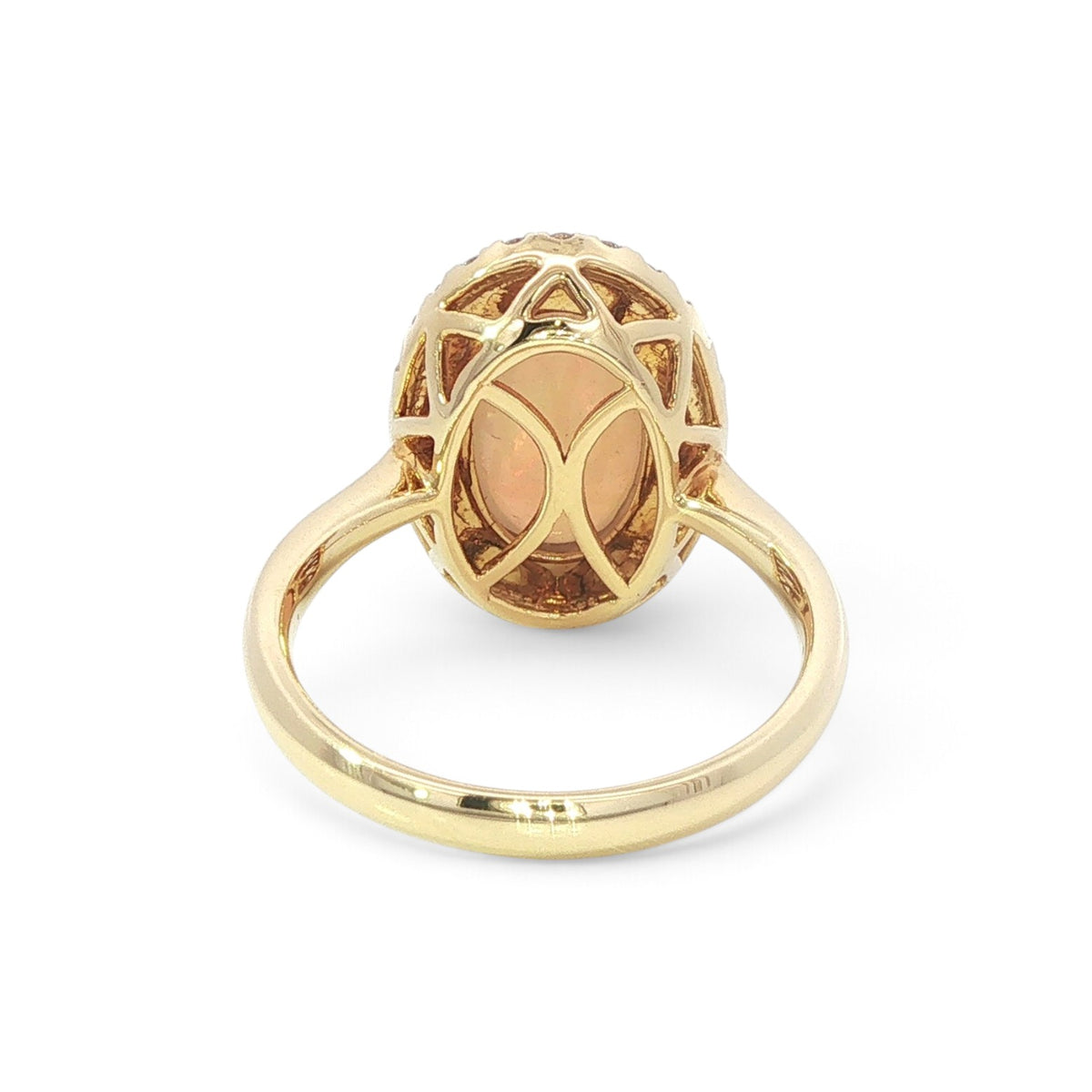An 18 Carat Yellow Gold Opal and Diamond Dress Ring
