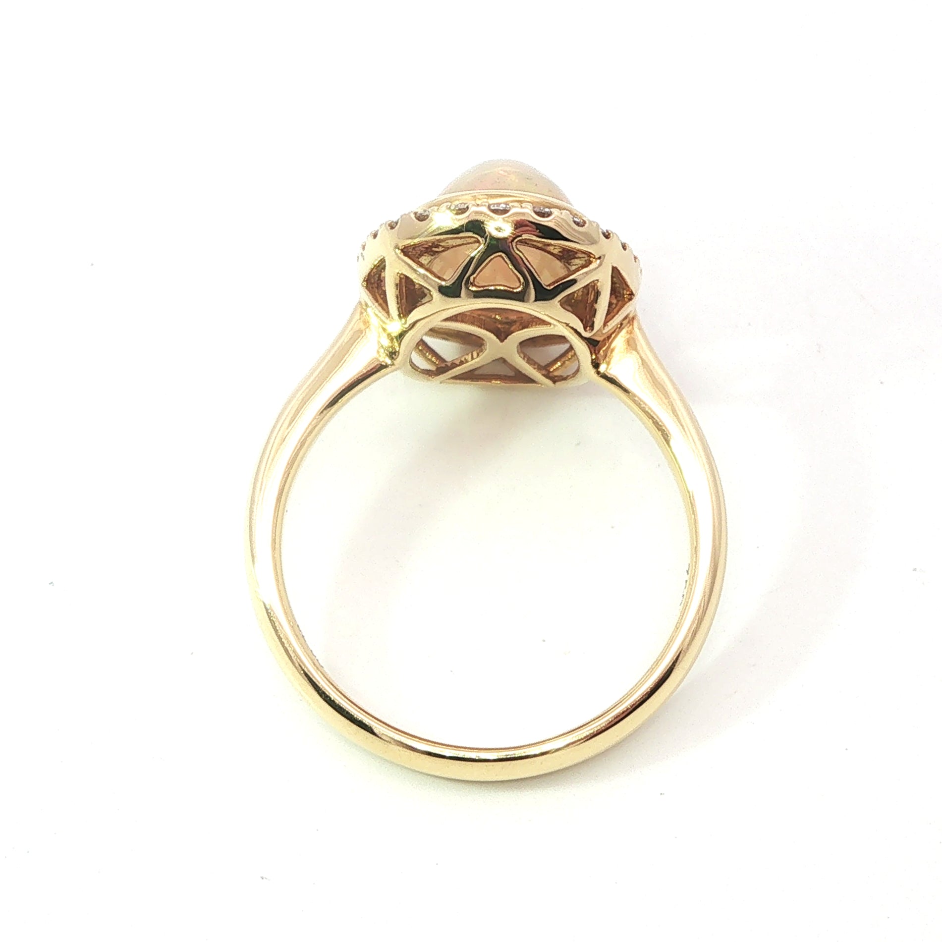 An 18 Carat Yellow Gold Opal and Diamond Dress Ring