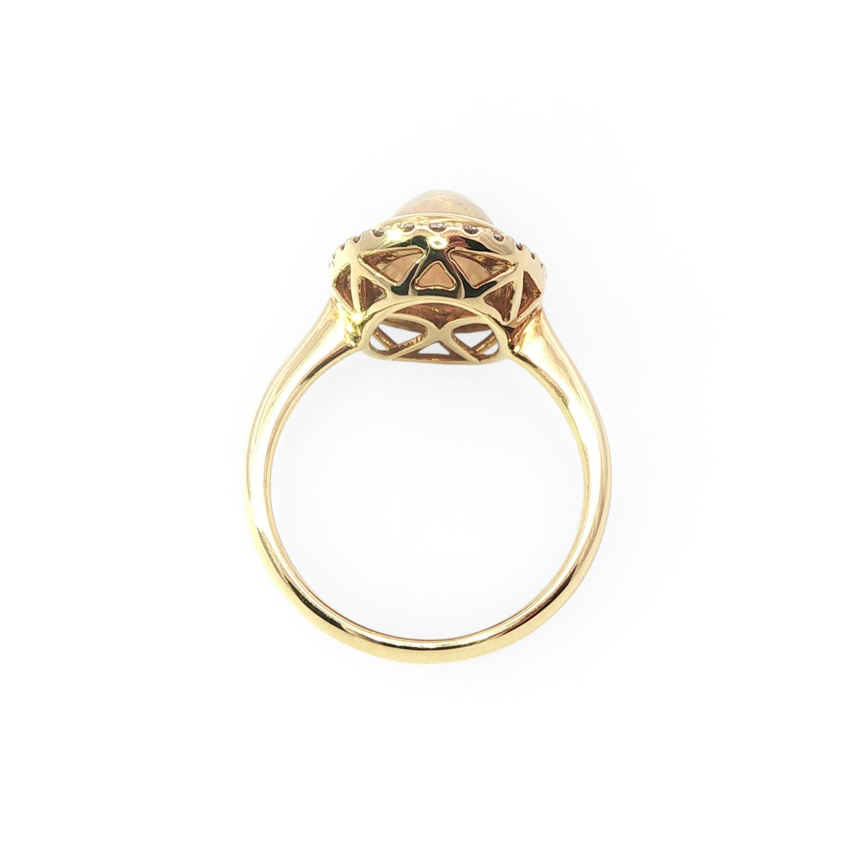 An 18 Carat Yellow Gold Opal and Diamond Dress Ring