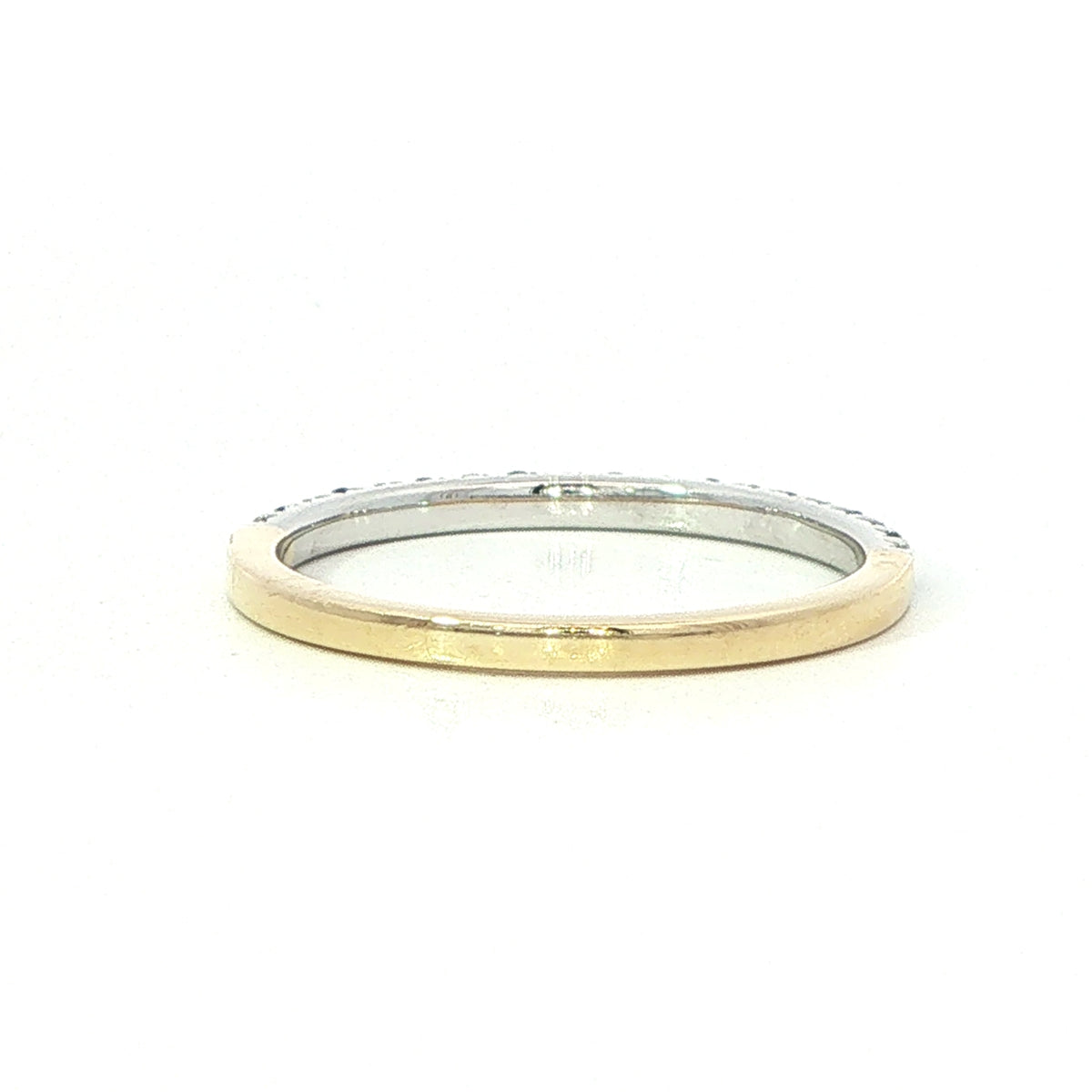 A 18 Carat Yellow and White Gold Sapphire and Diamond Half Eternity Style Ring