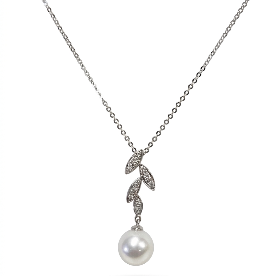 9 Carat Pearl and Diamond Pendant