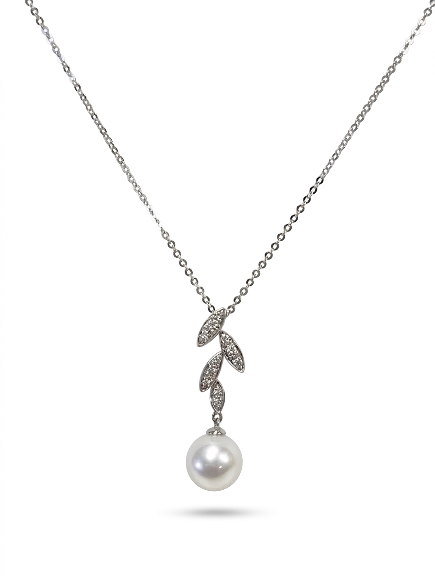 9 Carat Pearl and Diamond Pendant