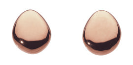 Sterling silver rose gold plated stud earrings
