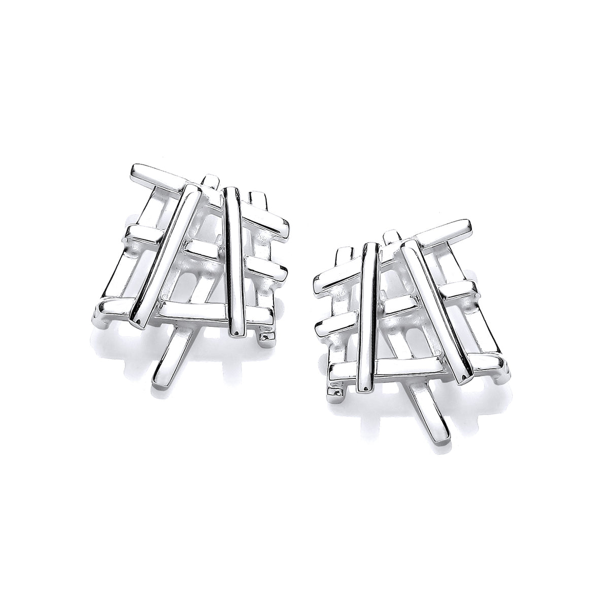 Sterling silver crossgate style studs