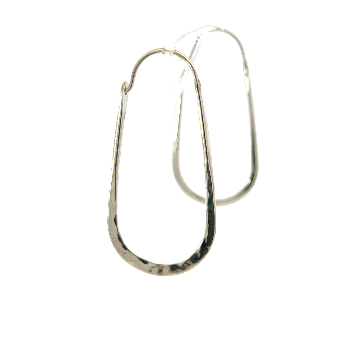 Sterling Silver Hammered Hoops