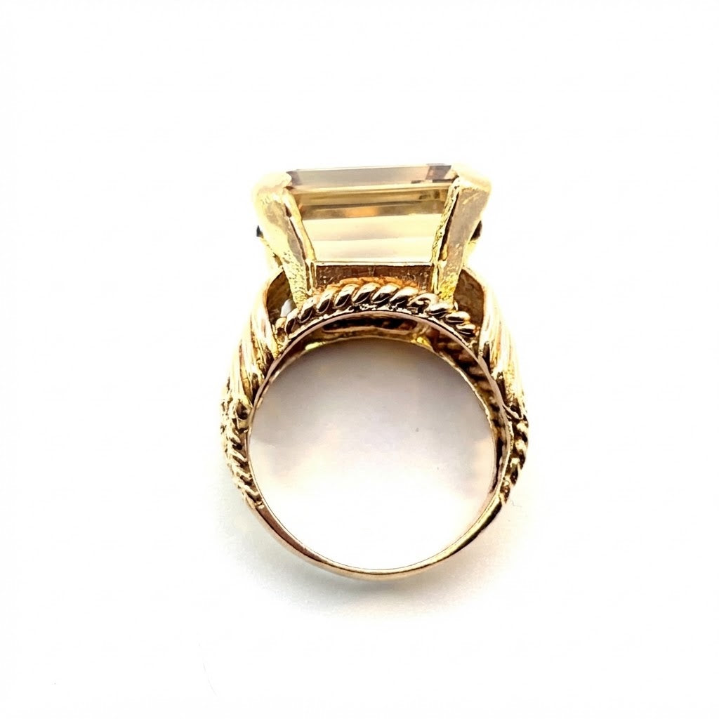 1970s Chunky Citrene Ring