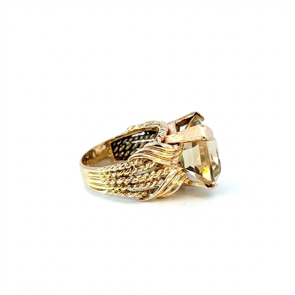 1970s Chunky Citrene Ring