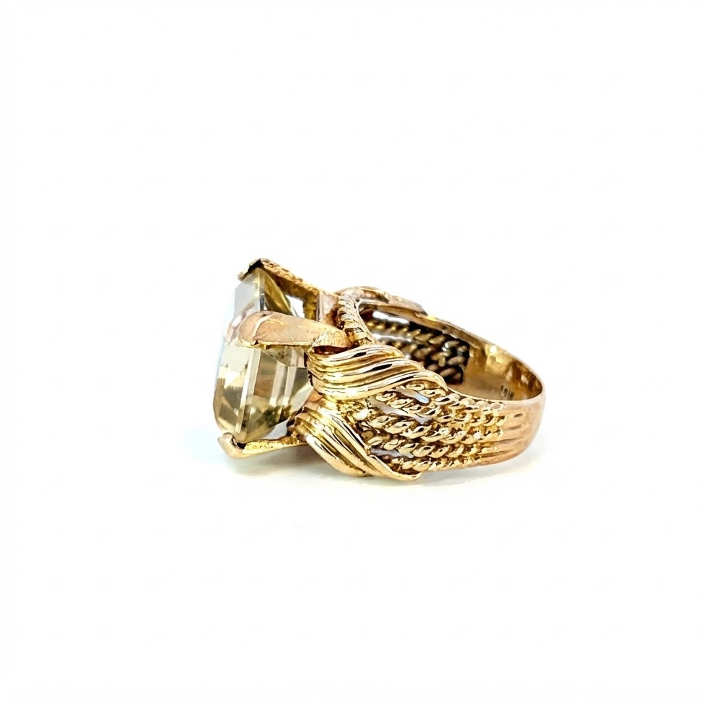 1970s Chunky Citrene Ring