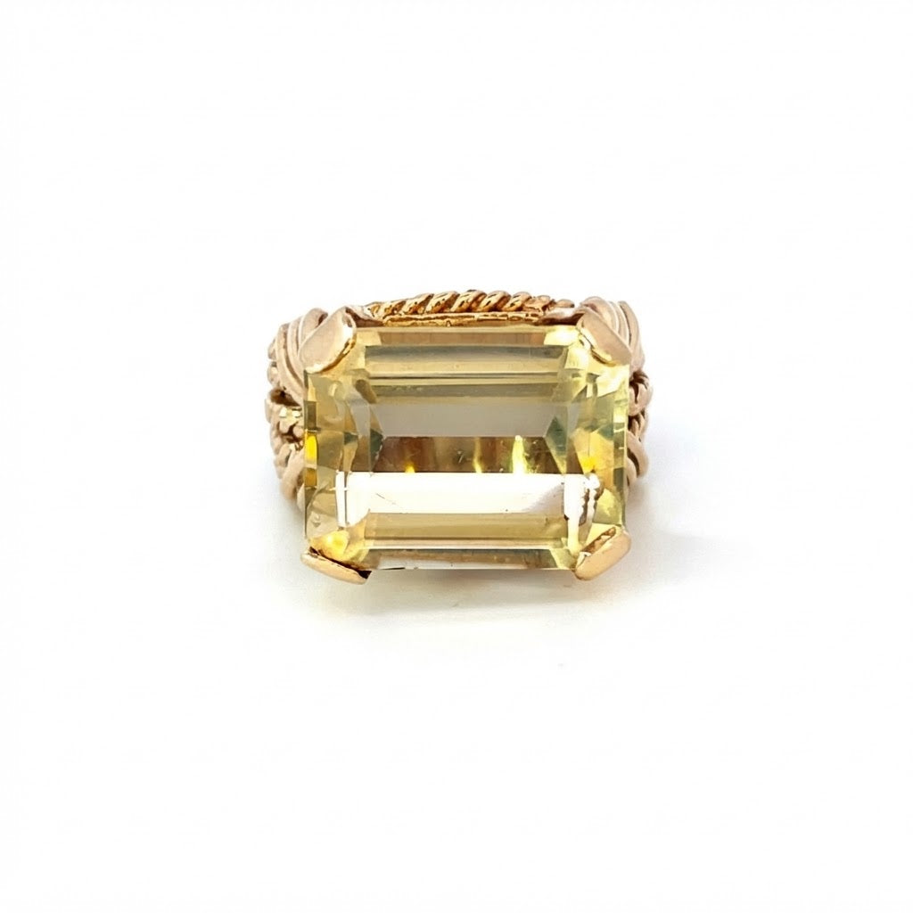 1970s Chunky Citrene Ring