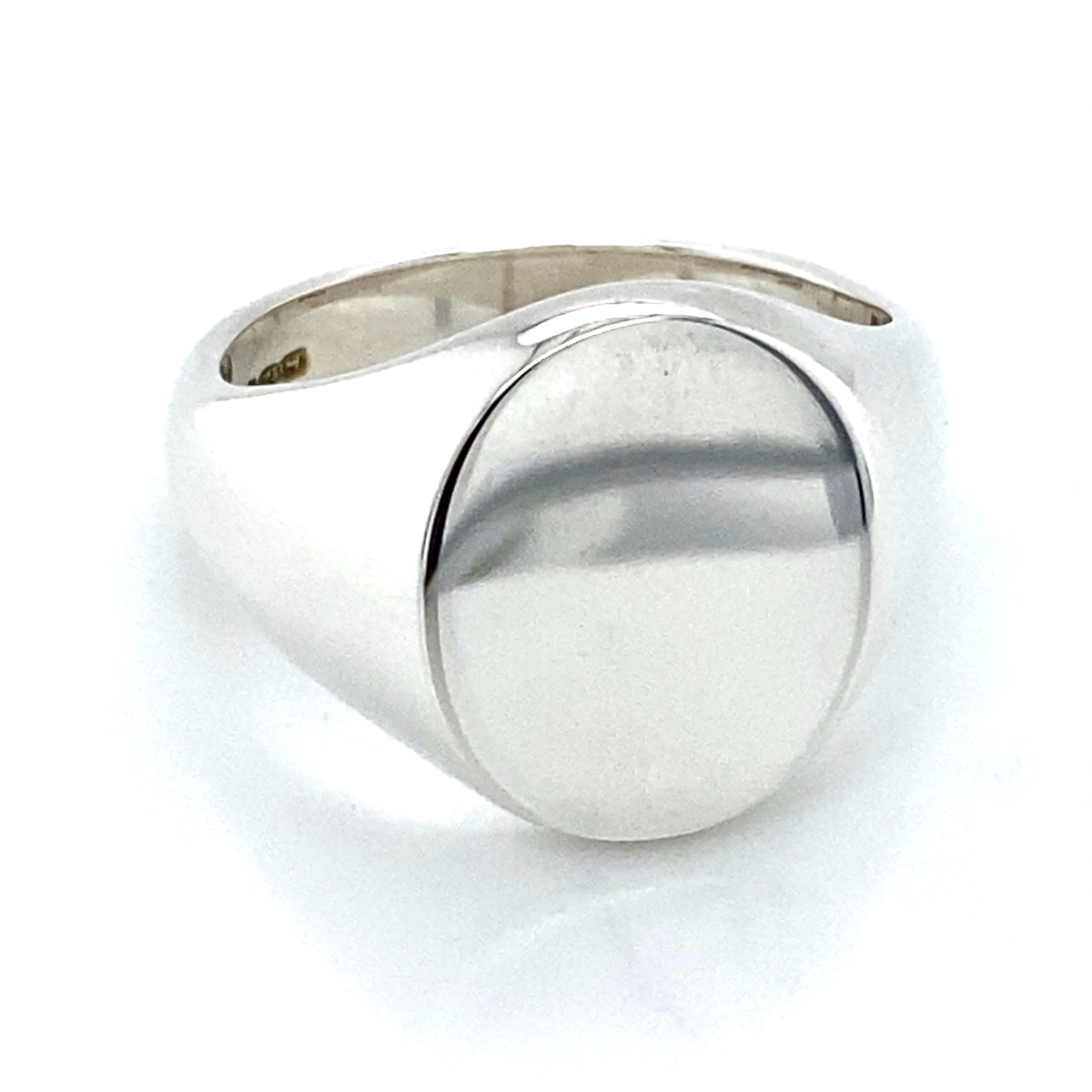 Sterling Silver Oval Signet ring - 16 x 13mm