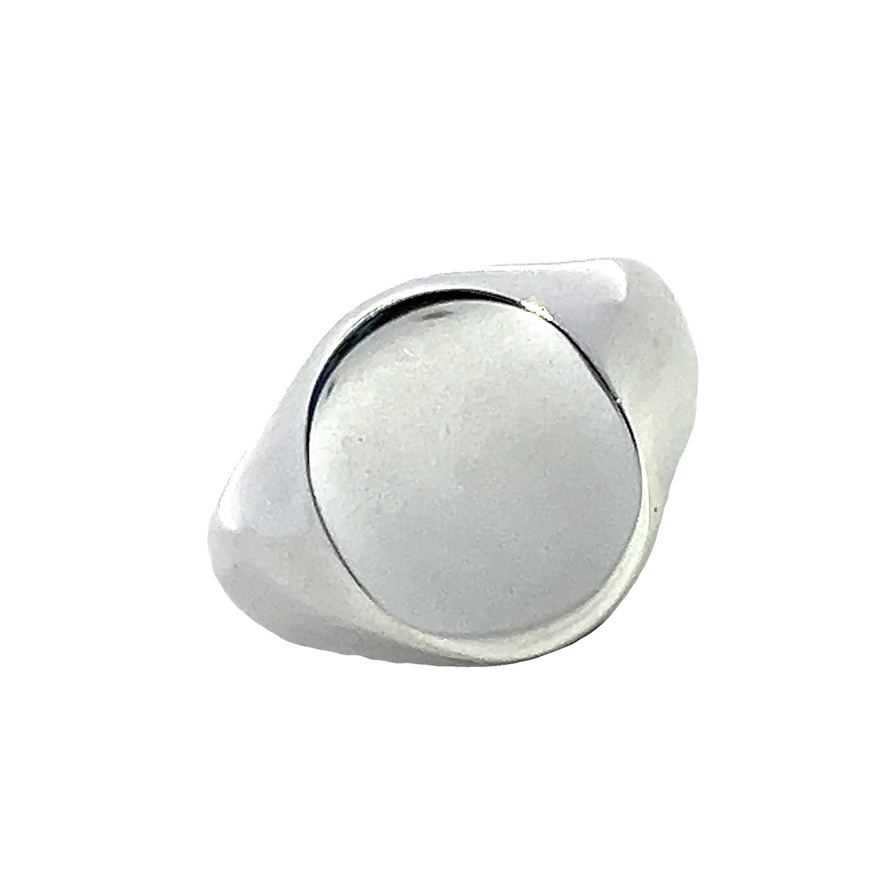 Sterling Silver Oval Signet ring - 16 x 13mm