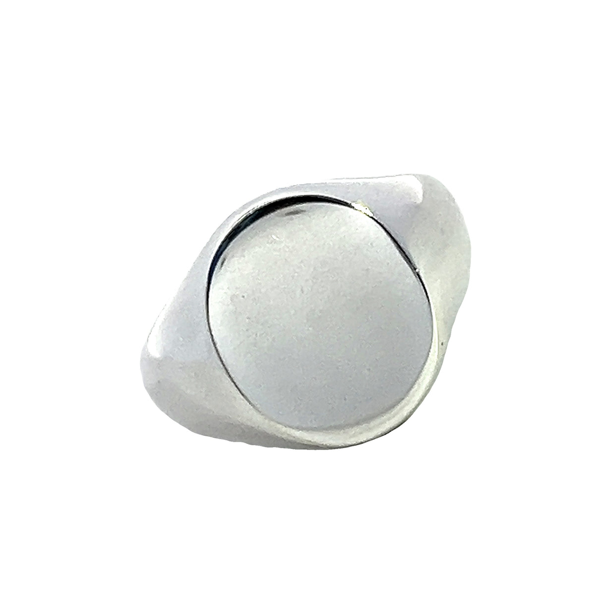 Sterling Silver Oval Signet ring - 16 x 13mm