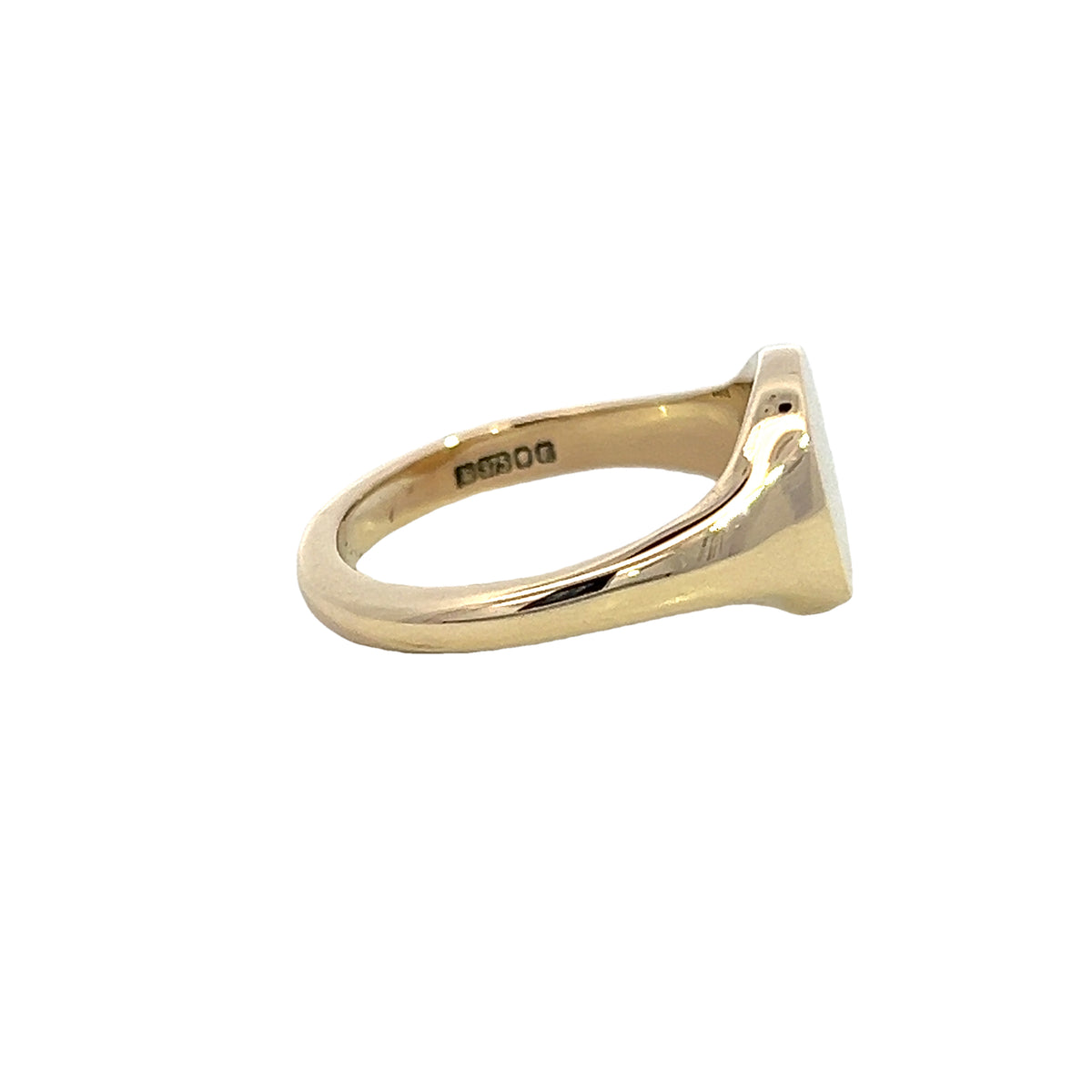 9 Carat Yellow Gold Cushion shaped Signet Ring 9mm x 8mm