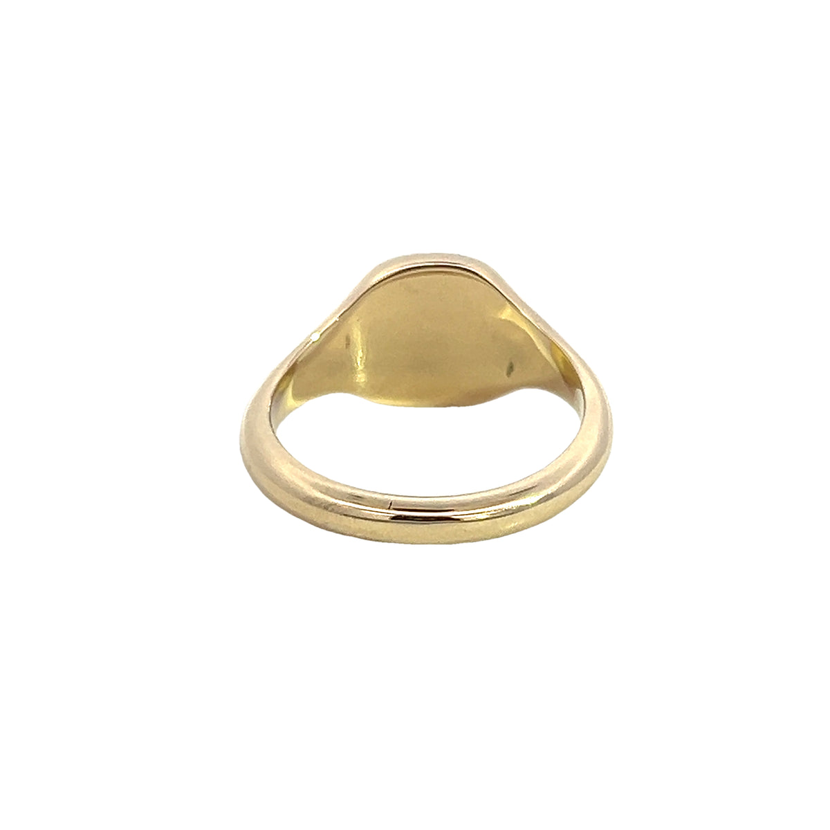 9 Carat Yellow Gold Cushion shaped Signet Ring 9mm x 8mm
