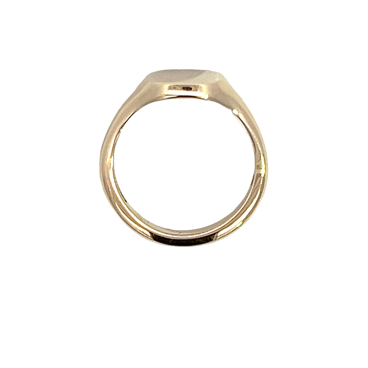 9 Carat Yellow Gold Cushion shaped Signet Ring 9mm x 8mm