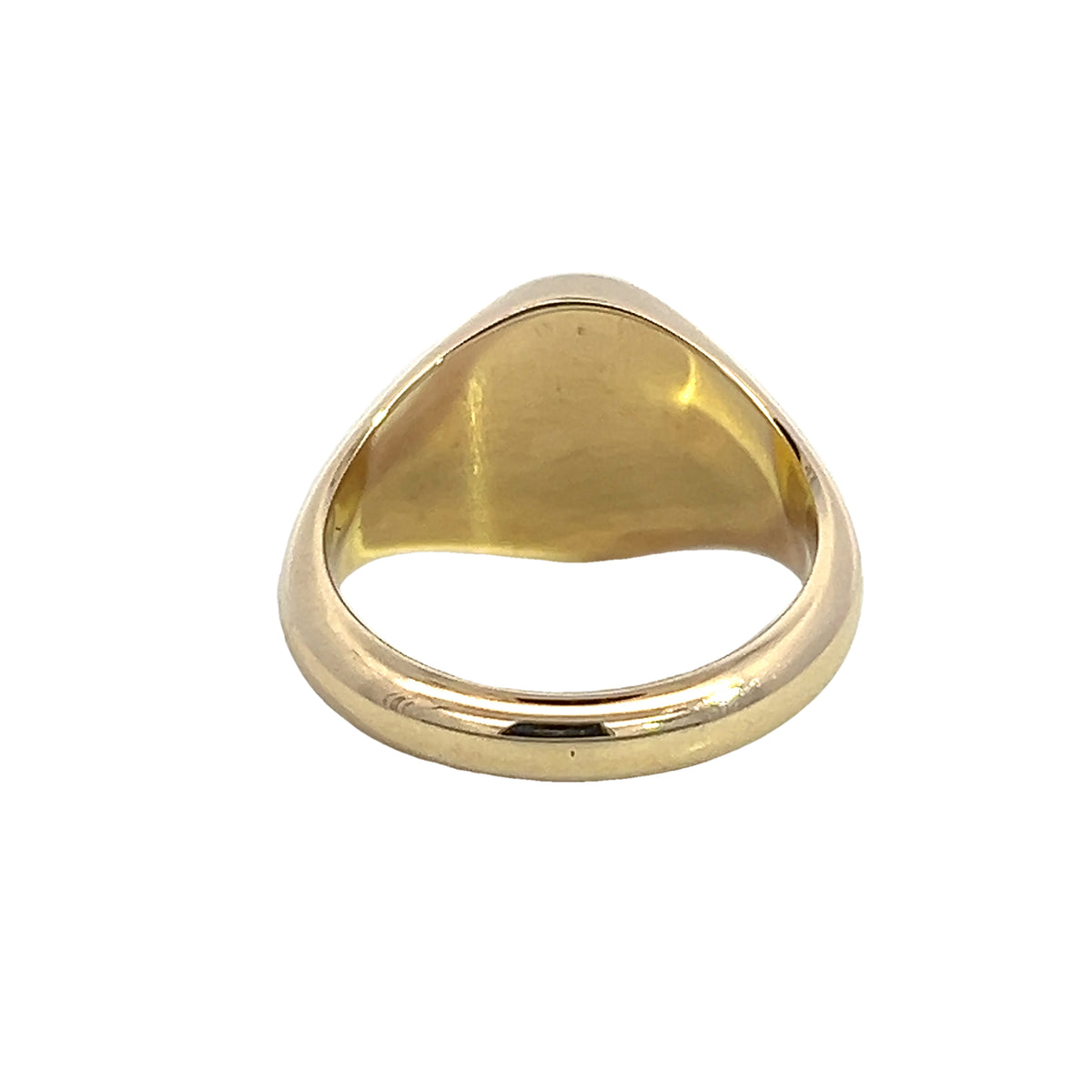 Oval 9 Carat Yellow Gold Signet Ring  11 x 9mm