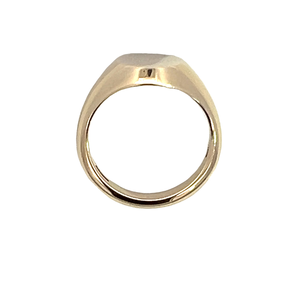 Oval 9 Carat Yellow Gold Signet Ring  11 x 9mm