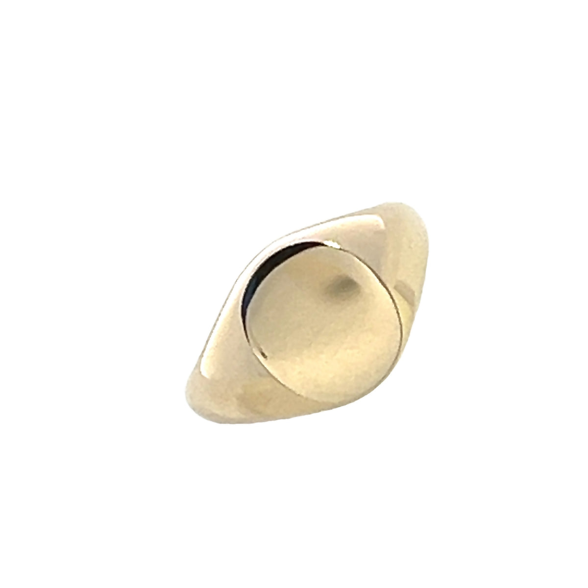 Oval 9 Carat Yellow Gold Signet Ring  11 x 9mm