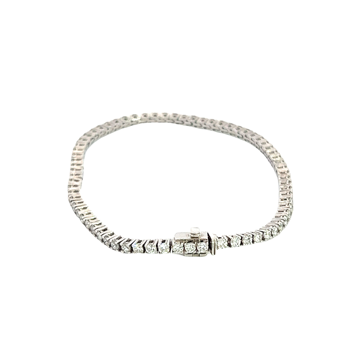 Platinum and Diamond Classic Line Bracelet - 3.00 Cts  G  VS