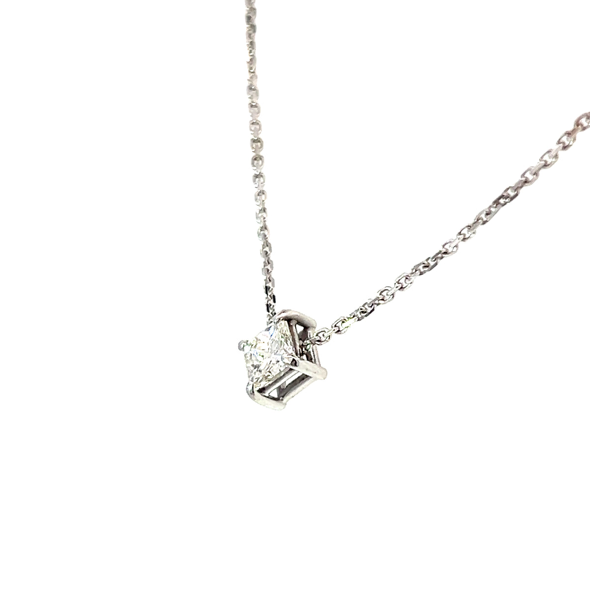 18 Carat White Gold and Diuamond Pendant 0.60 E Si1